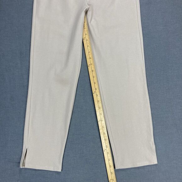 Eileen Fisher Stretch Crepe Ankle Pants Tan Classic Casual Office Career Pull On - Picture 8 of 11